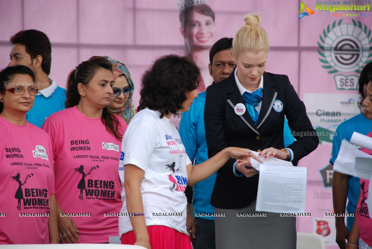 Being Women Ruchika Sharma enters Guinness World Record and creates History of India for Largest Facial Yoga Class