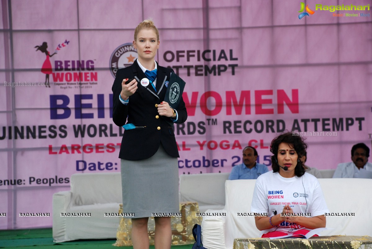 Being Women Ruchika Sharma enters Guinness World Record and creates History of India for Largest Facial Yoga Class