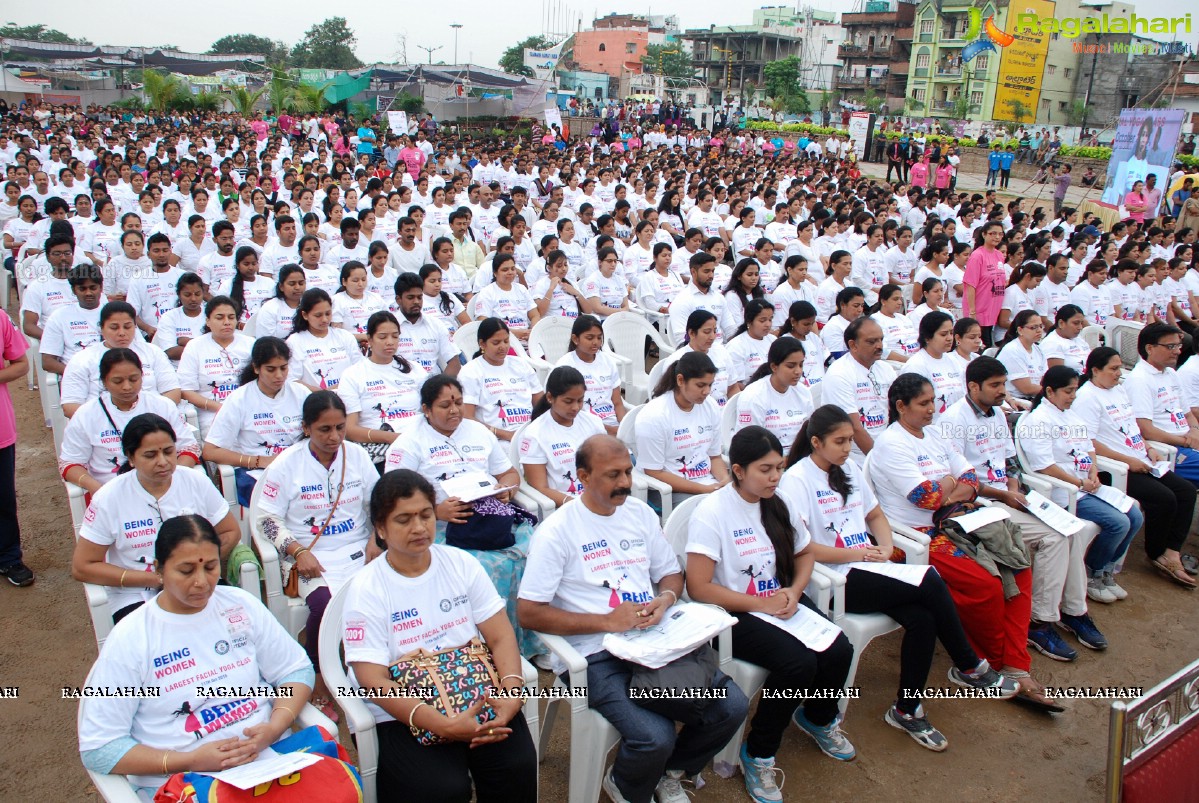 Being Women Ruchika Sharma enters Guinness World Record and creates History of India for Largest Facial Yoga Class