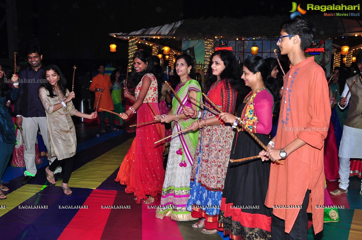 The Grand Dandiya Ball with Theme Fusion of Indian Culture & Pop Art at JRC Convention, Hyderabad