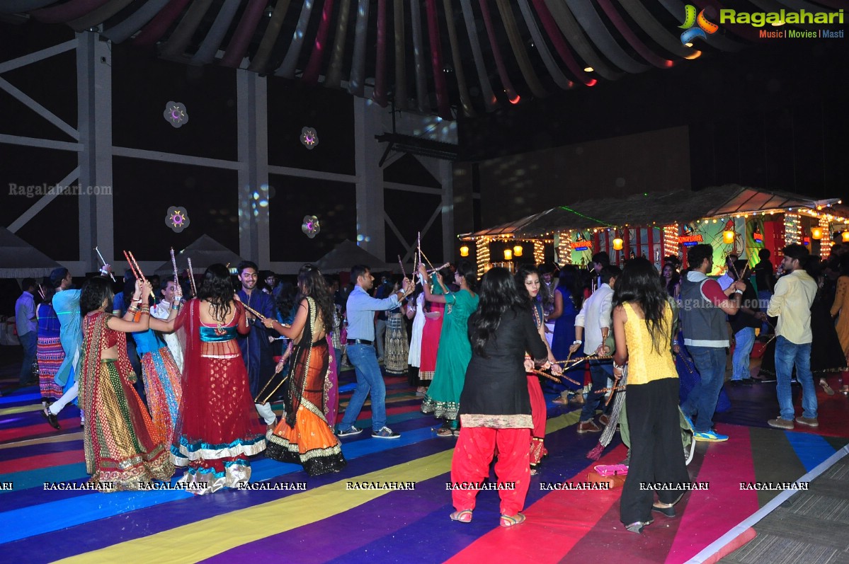 The Grand Dandiya Ball with Theme Fusion of Indian Culture & Pop Art at JRC Convention, Hyderabad