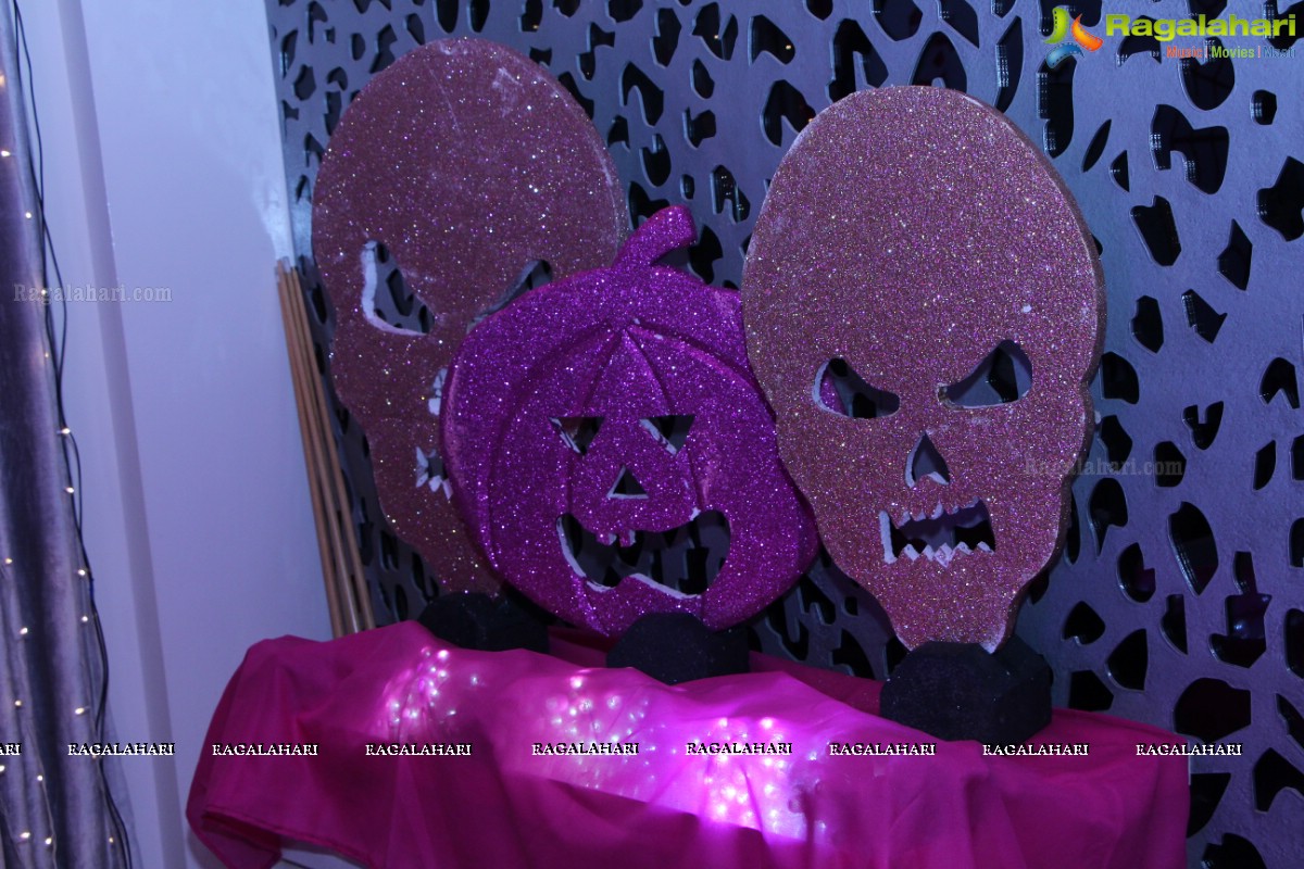 Glamorous Pink and Black Halloween Night by Madan and Preethi Rao, Hyderabad