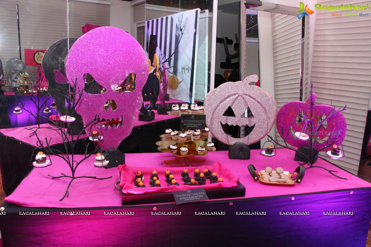 Glamorous Pink and Black Halloween Night by Madan and Preethi Rao, Hyderabad