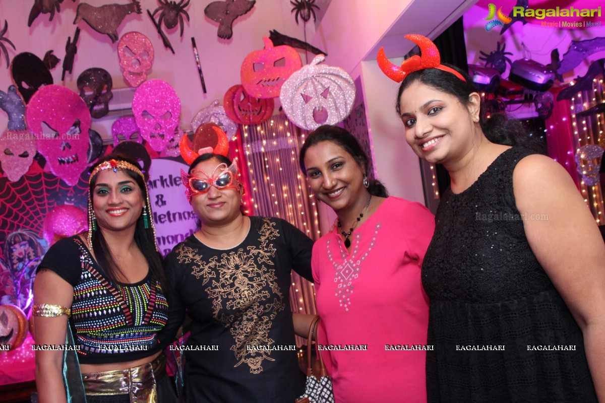 Glamorous Pink and Black Halloween Night by Madan and Preethi Rao, Hyderabad