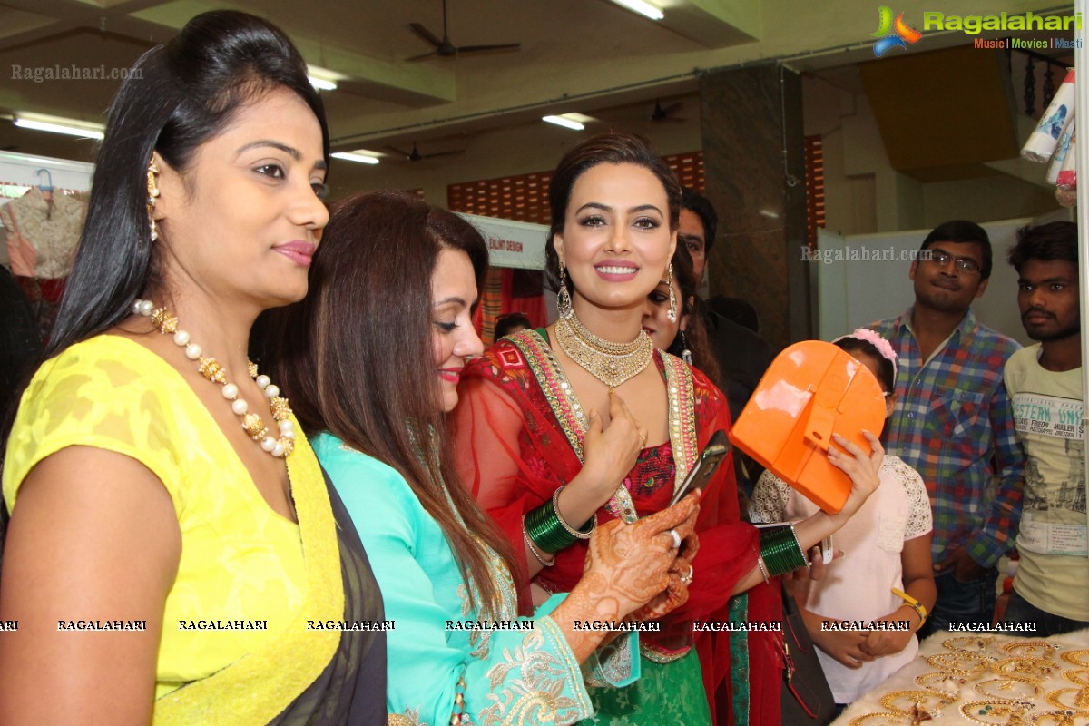 Sana Khan launches Page 3 Fashion Exhibition by Kavita Jain at Arya Vysya Abhyudaya Sangam, Hyderabad