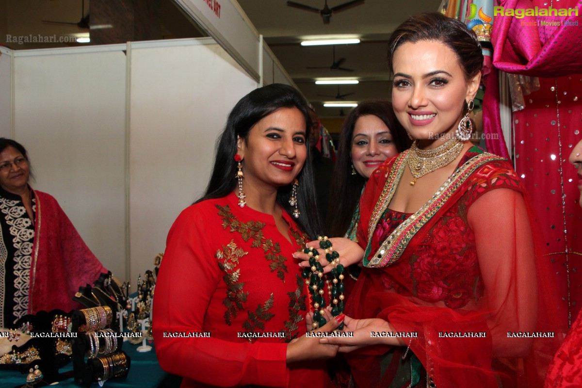 Sana Khan launches Page 3 Fashion Exhibition by Kavita Jain at Arya Vysya Abhyudaya Sangam, Hyderabad