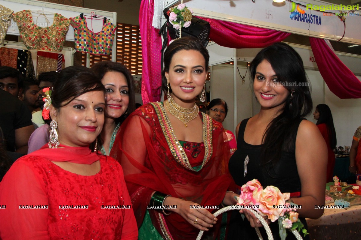 Sana Khan launches Page 3 Fashion Exhibition by Kavita Jain at Arya Vysya Abhyudaya Sangam, Hyderabad