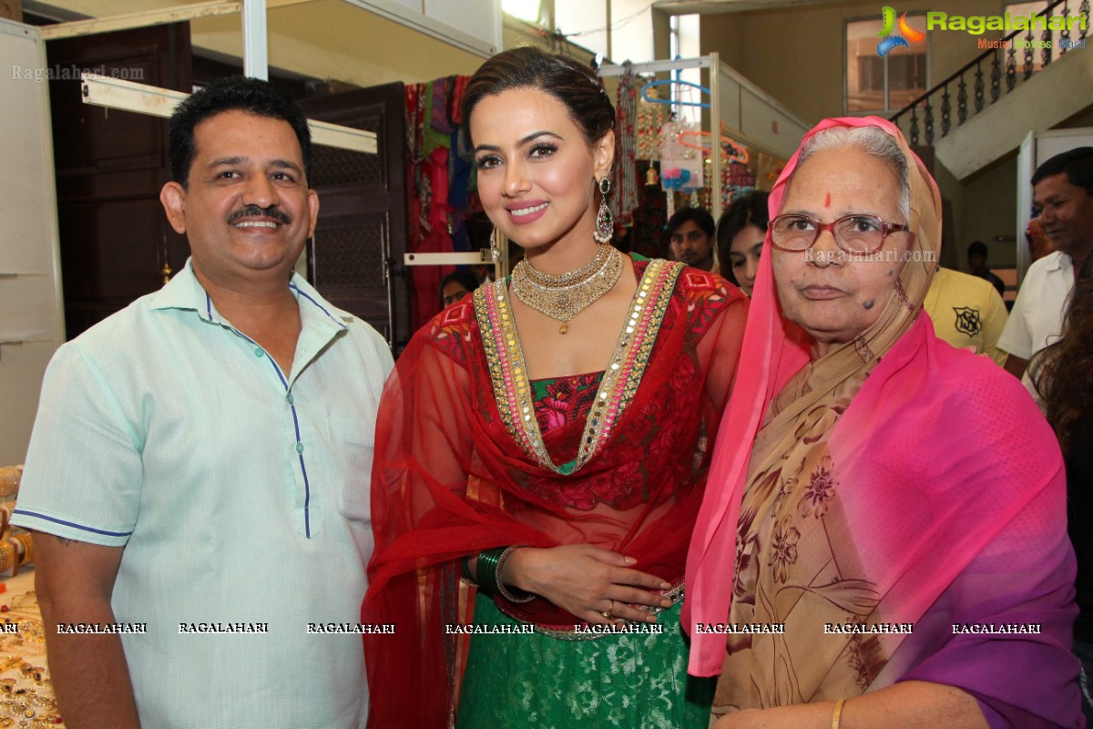 Sana Khan launches Page 3 Fashion Exhibition by Kavita Jain at Arya Vysya Abhyudaya Sangam, Hyderabad