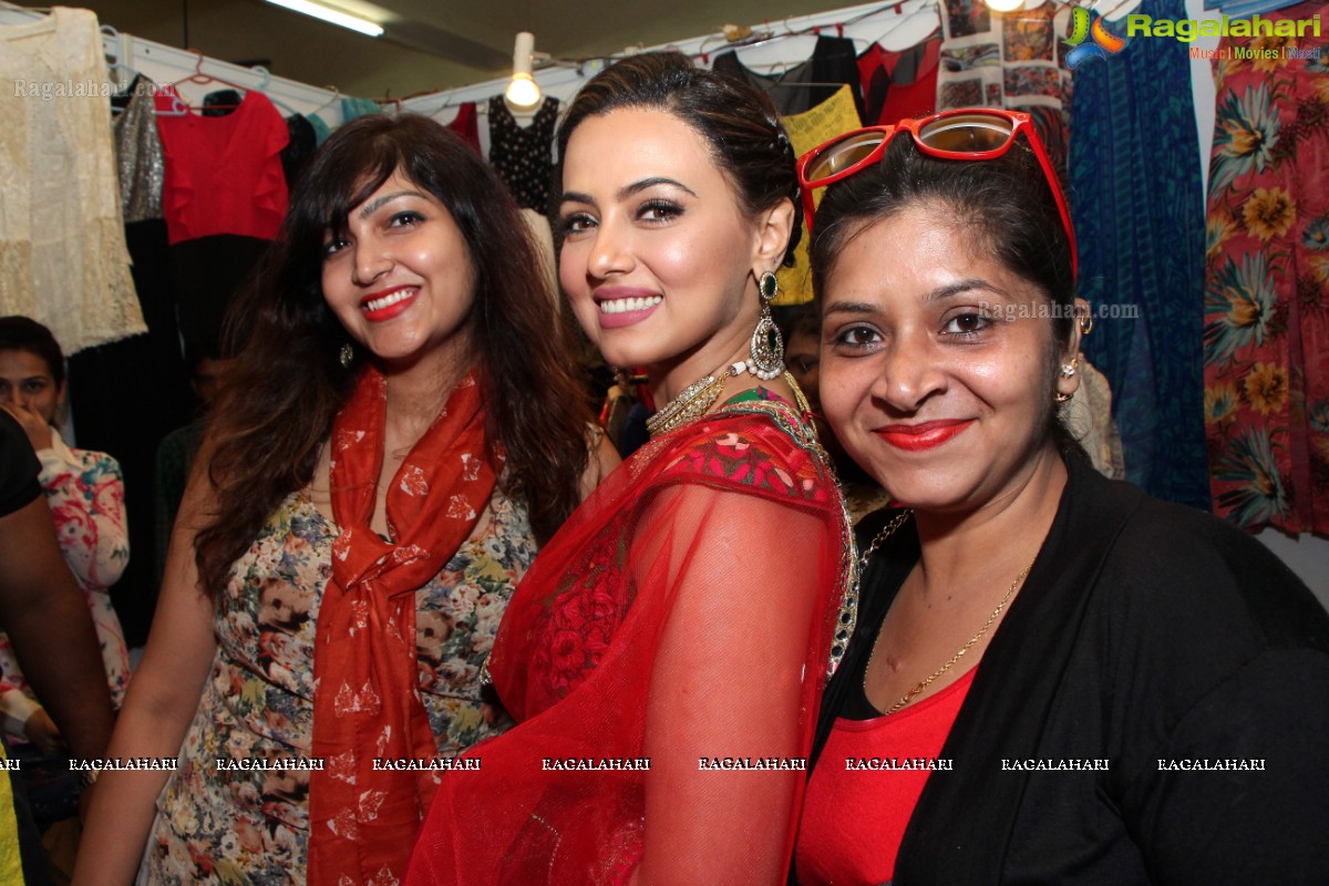 Sana Khan launches Page 3 Fashion Exhibition by Kavita Jain at Arya Vysya Abhyudaya Sangam, Hyderabad