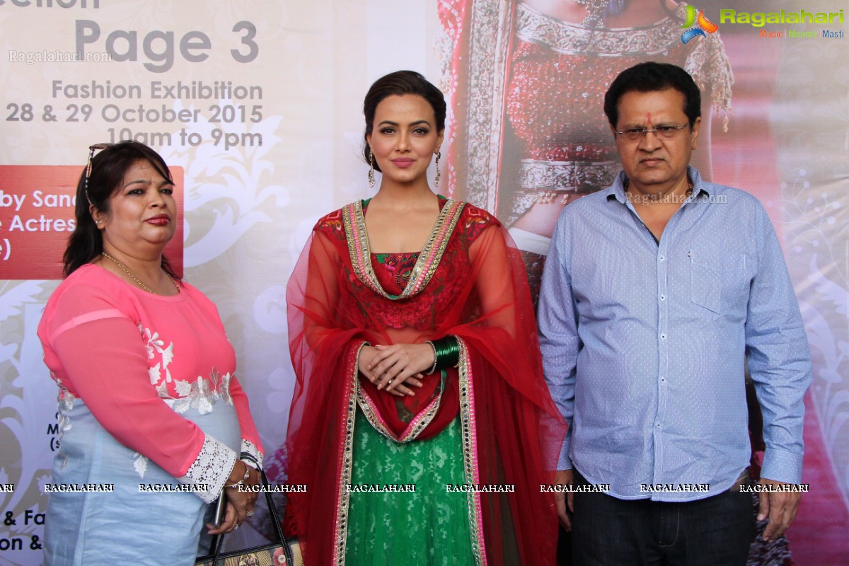 Sana Khan launches Page 3 Fashion Exhibition by Kavita Jain at Arya Vysya Abhyudaya Sangam, Hyderabad