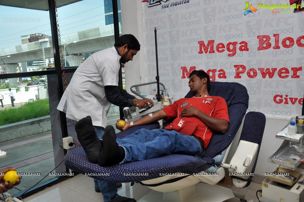 Ram Charan at Chirenjeevi Charitable Trust for KFC Initiative Blood Bank, Hyderabad