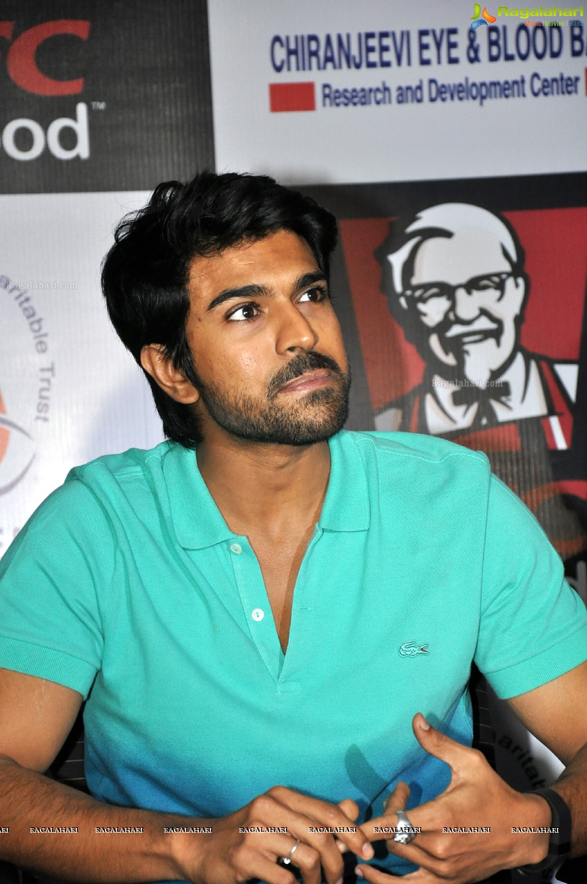 Ram Charan at Chirenjeevi Charitable Trust for KFC Initiative Blood Bank, Hyderabad