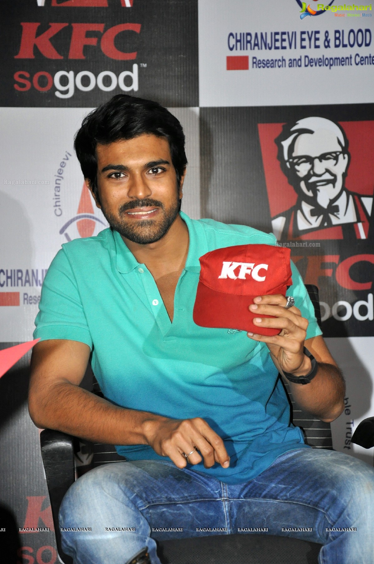 Ram Charan at Chirenjeevi Charitable Trust for KFC Initiative Blood Bank, Hyderabad