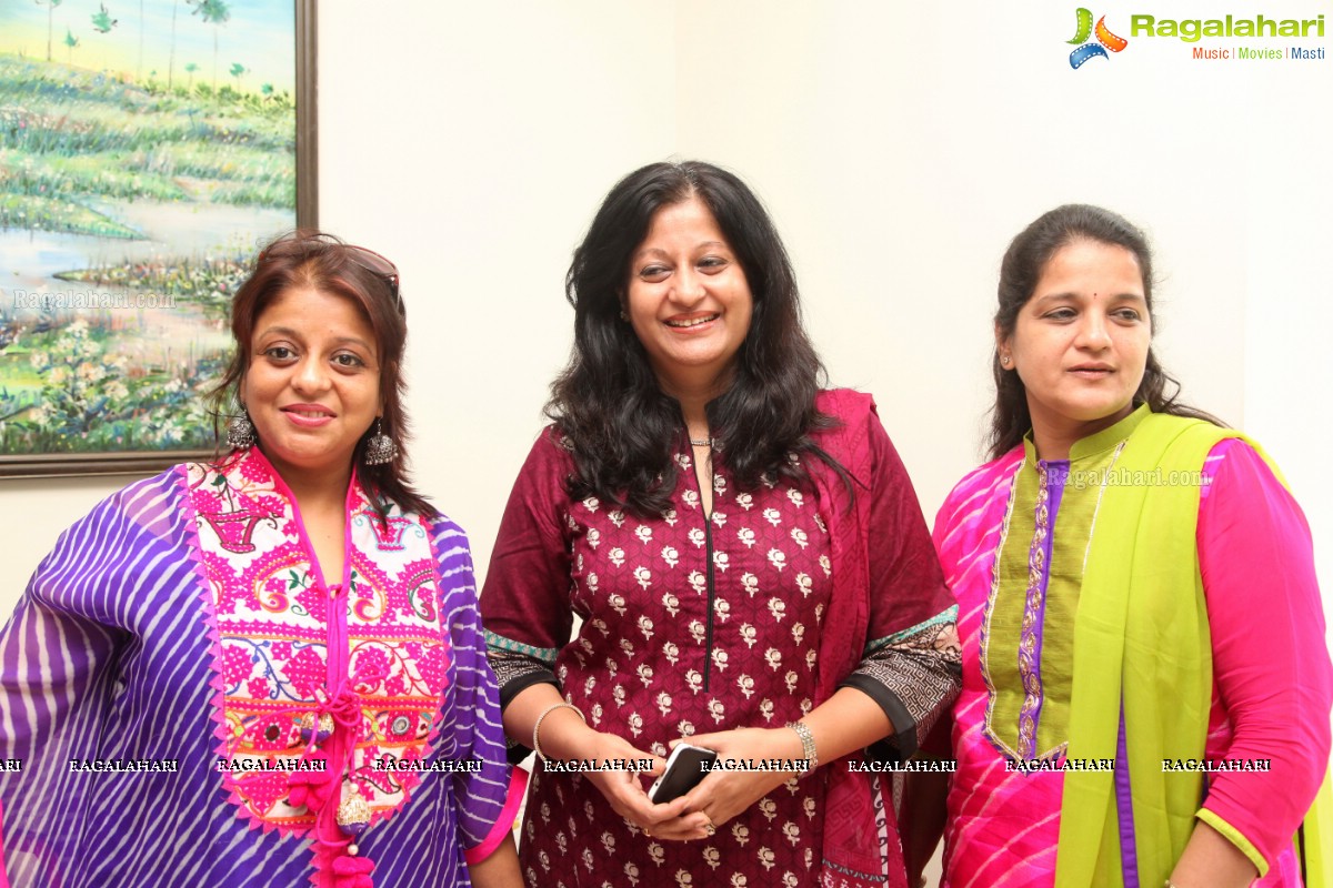 Grand Bathukamma Celebrations at Curtain Raiser of Khwaaish Designer Exhibition, Hyderabad