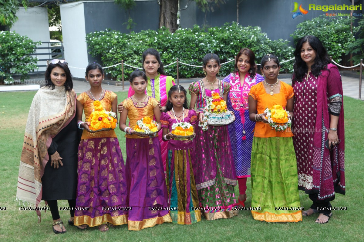 Grand Bathukamma Celebrations at Curtain Raiser of Khwaaish Designer Exhibition, Hyderabad