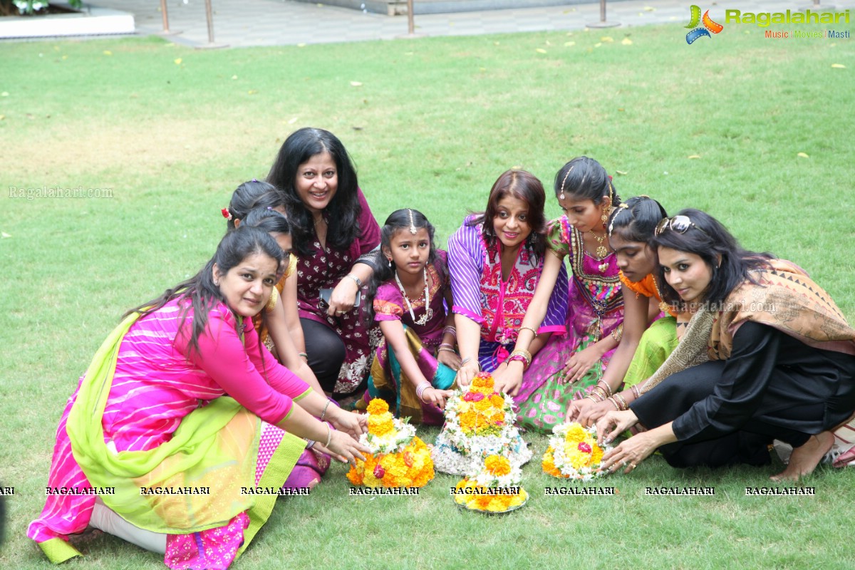 Grand Bathukamma Celebrations at Curtain Raiser of Khwaaish Designer Exhibition, Hyderabad