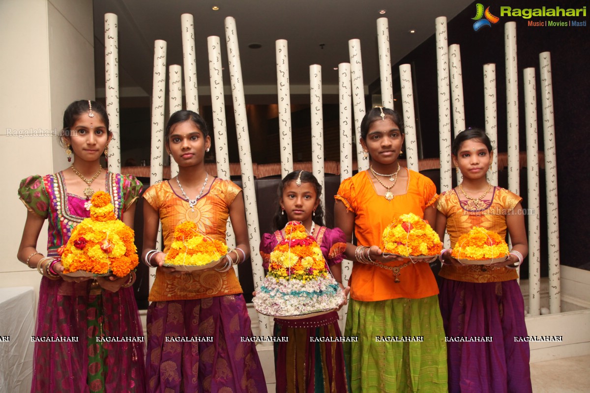 Grand Bathukamma Celebrations at Curtain Raiser of Khwaaish Designer Exhibition, Hyderabad