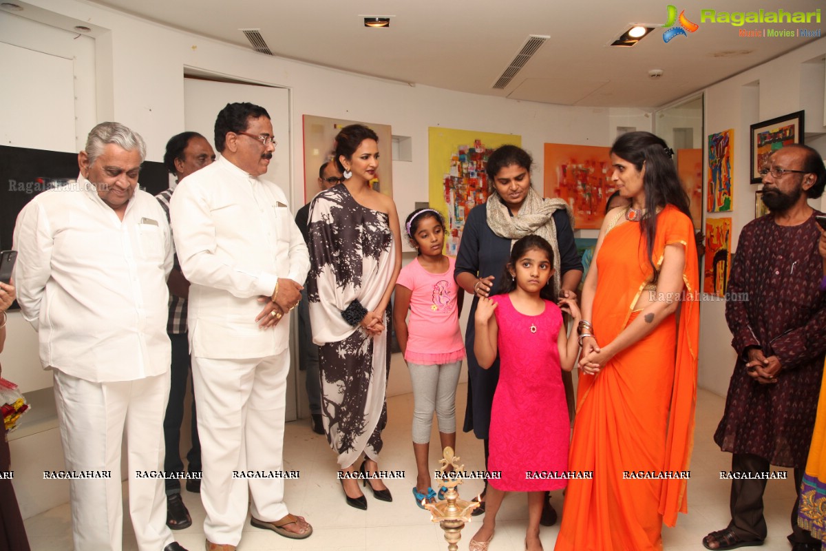 Lakshmi Manchu inaugurates Rivers of Reflection - Lavanya Dutt and Verna Chand Painting Exhibition at Taj Deccan