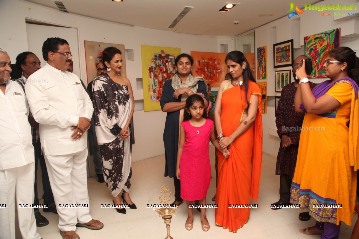 Lakshmi Manchu inaugurates Rivers of Reflection - Lavanya Dutt and Verna Chand Painting Exhibition at Taj Deccan