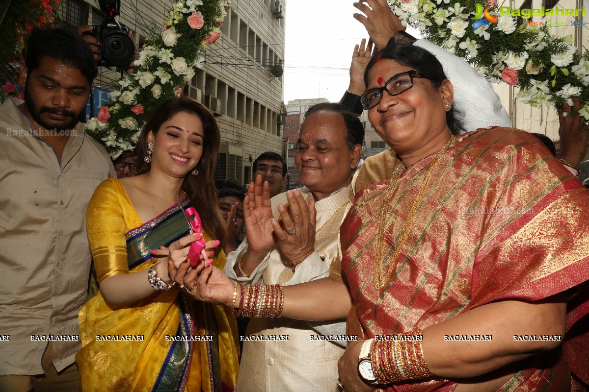 Tamannaah launches Manepally Jewellers Showroom at Punjagutta, Hyderabad