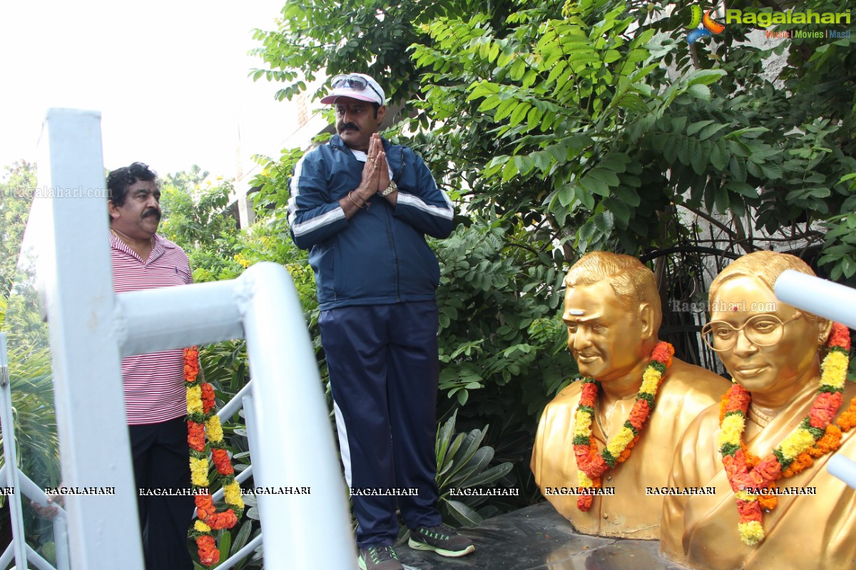 Balakrishna and Anjali at Pink Ribbon Breast Cancer Awareness Walk at KBR Park, Hyderabad