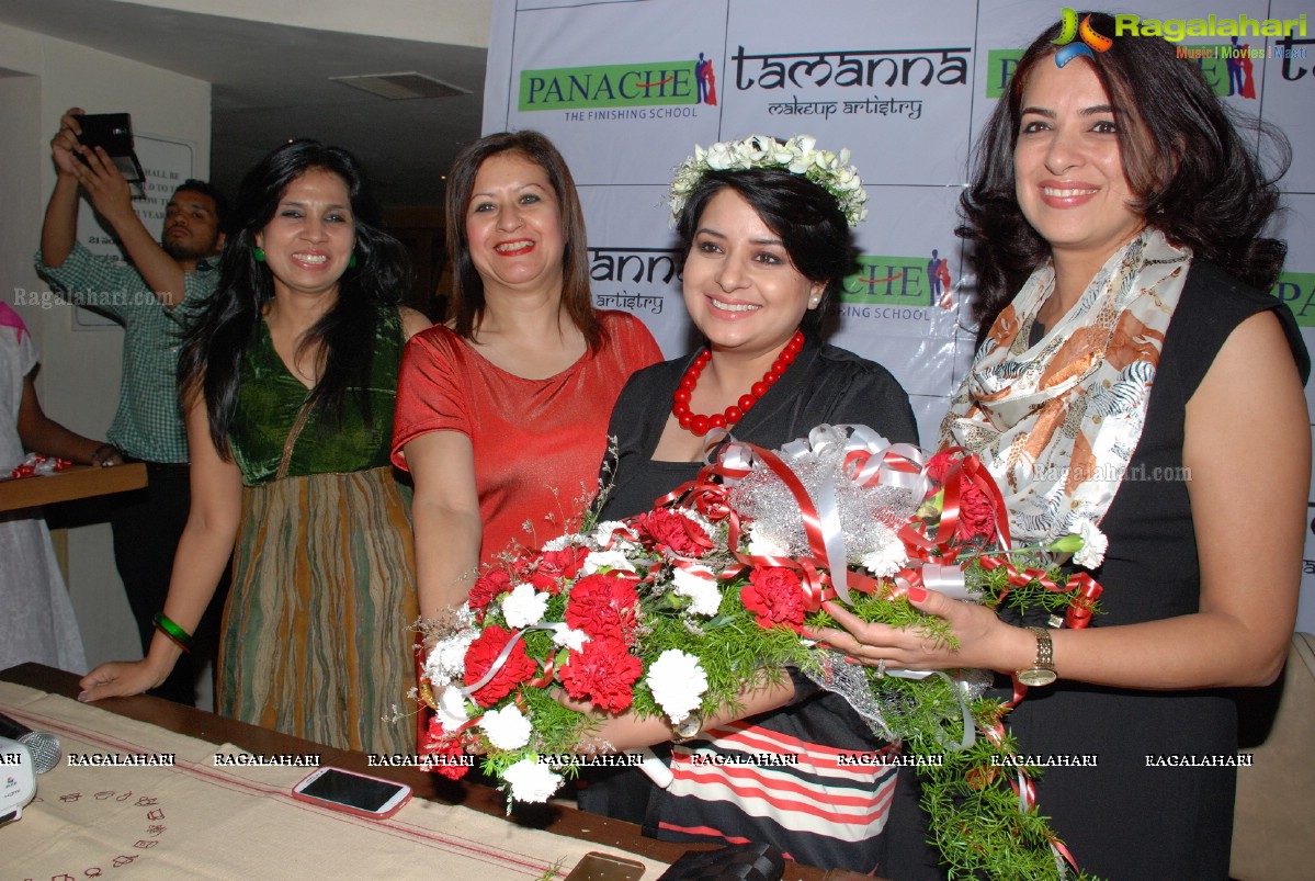 Panache Finishing School felicitates Tamanna Makeup Artist, Hyderabad