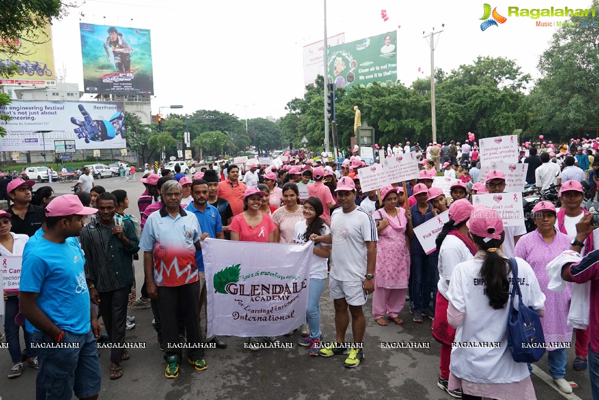 Walk The Talk - Pink Ribbon Walk 2015 at KBR Park, Hyderabad