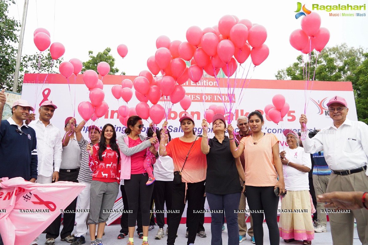 Walk The Talk - Pink Ribbon Walk 2015 at KBR Park, Hyderabad