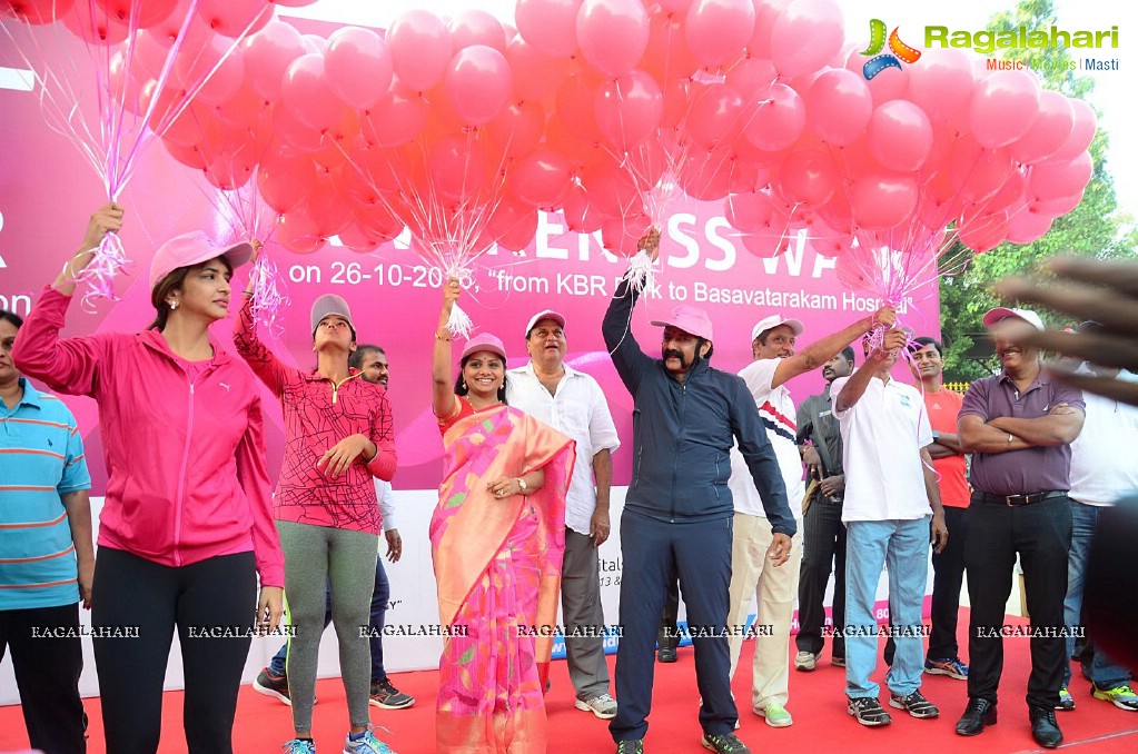 Basavatarakam Cancer Hospital Breast Cancer Awareness Walk at KBR Park