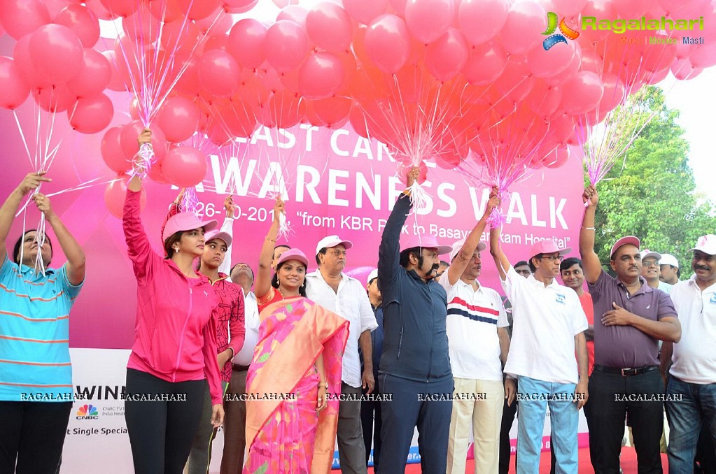 Basavatarakam Cancer Hospital Breast Cancer Awareness Walk at KBR Park