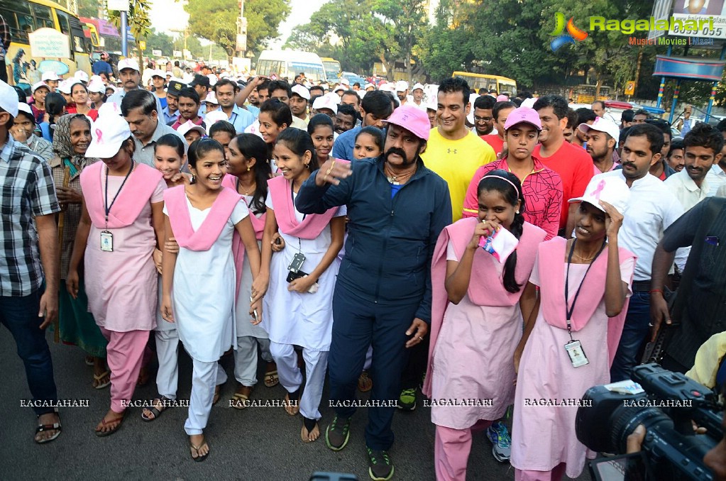 Basavatarakam Cancer Hospital Breast Cancer Awareness Walk at KBR Park