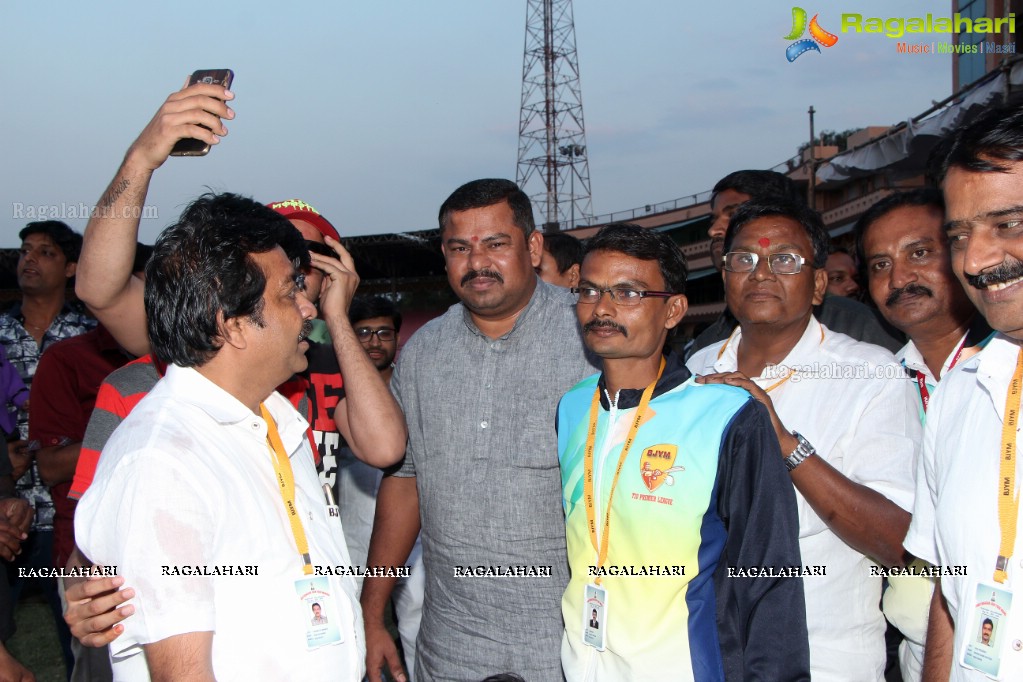 Grand Finals of BJYM T20 Cricket League at LB Stadium, Hyderabad