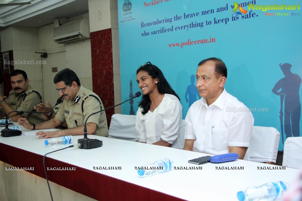 PV Sindhu unveiled T-Shirts and Medals of First Indian Police Martys Memorial Run, Hyderabad