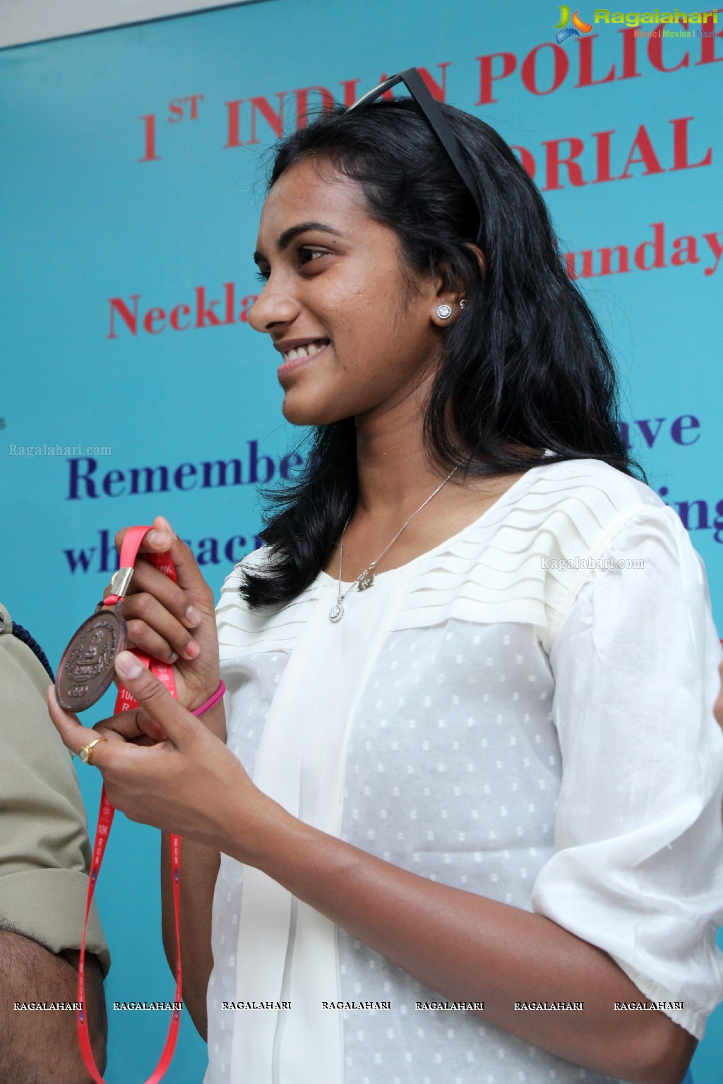 PV Sindhu unveiled T-Shirts and Medals of First Indian Police Martys Memorial Run, Hyderabad
