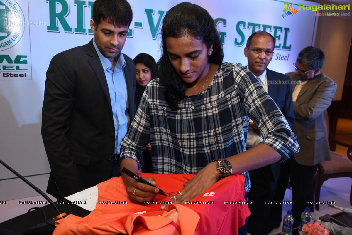 PV Sindhu as The Brand Ambassador of RINL Vizag Steel, Hyderabad