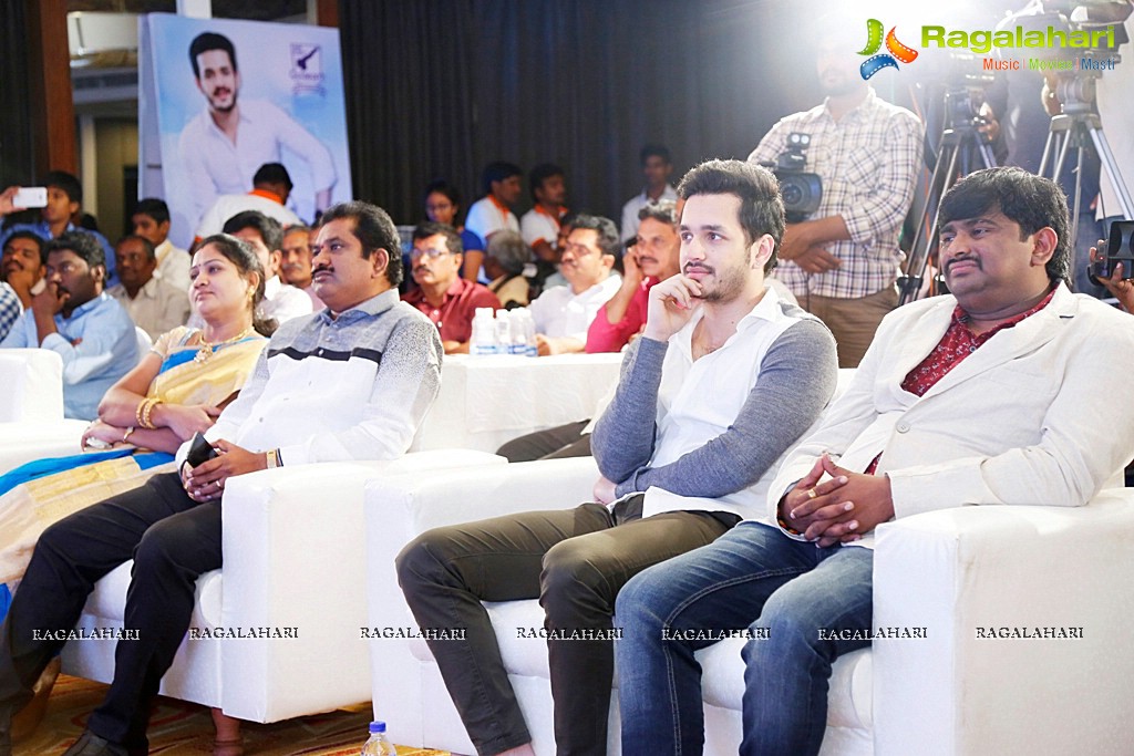 Akhil Akkineni at Trophy Launch of Quizearch, Vijayawada