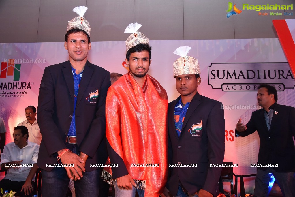 Felicitation of Indian Rio Paralympics Medal Winners by Sumadhura Group