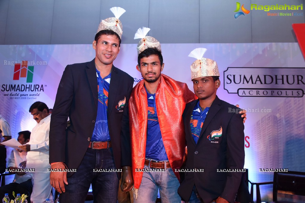 Felicitation of Indian Rio Paralympics Medal Winners by Sumadhura Group