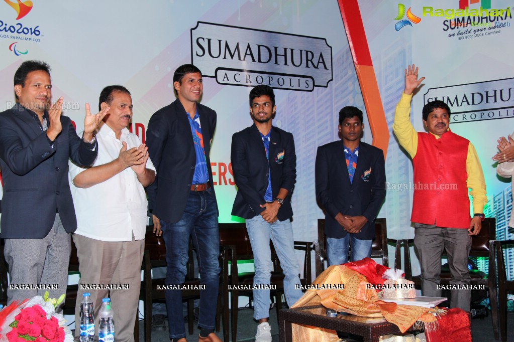 Felicitation of Indian Rio Paralympics Medal Winners by Sumadhura Group