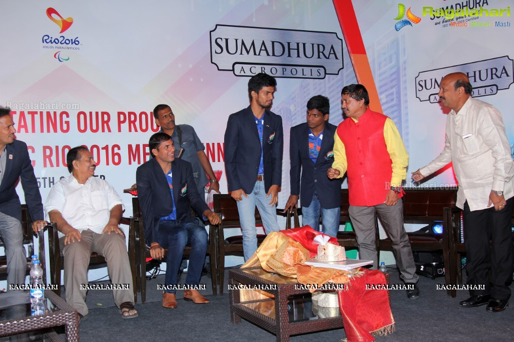 Felicitation of Indian Rio Paralympics Medal Winners by Sumadhura Group