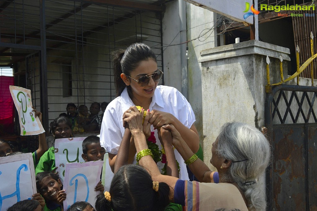 Rakul Preet Singh Birthday Celebrations at Cherish Orphanage Home