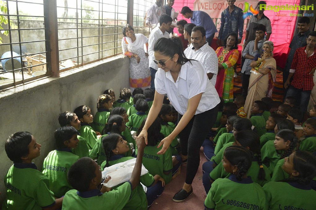 Rakul Preet Singh Birthday Celebrations at Cherish Orphanage Home