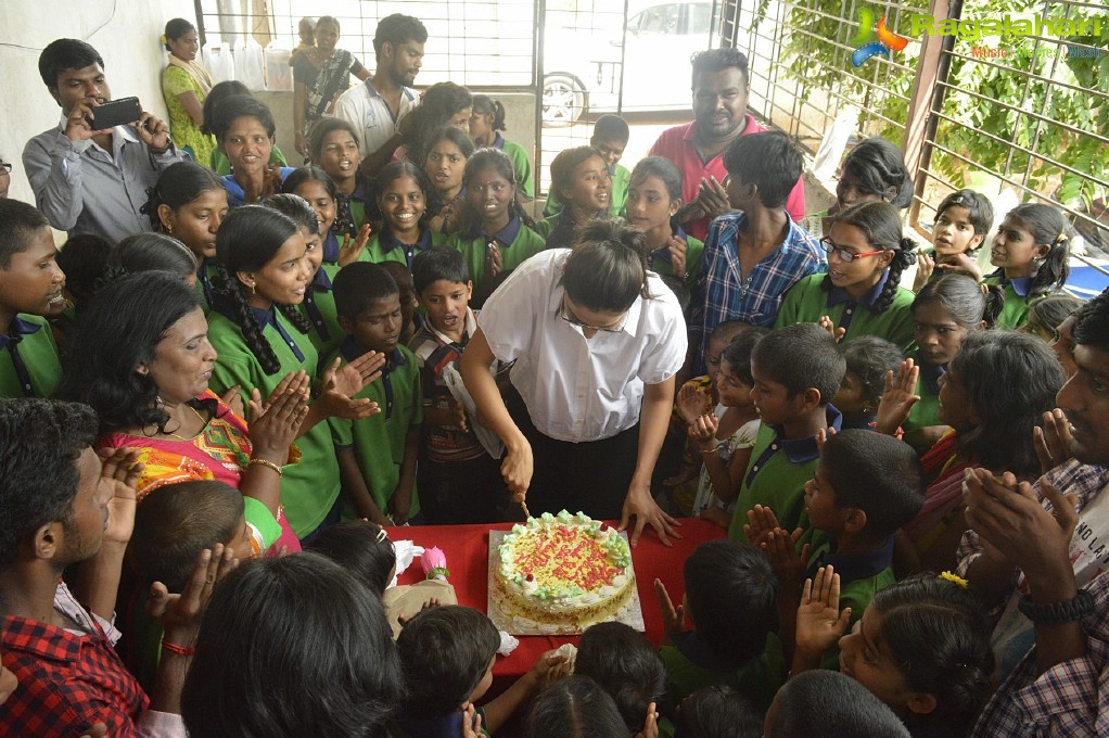 Rakul Preet Singh Birthday Celebrations at Cherish Orphanage Home