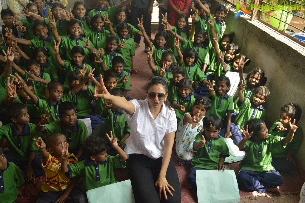 Rakul Preet Singh Birthday Celebrations at Cherish Orphanage Home