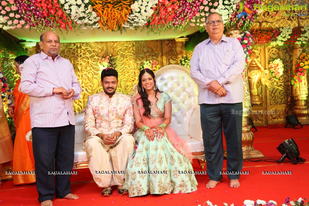 Grand Wedding Reception of Bhupal Raju with Manogna at Butta Convention, Hyderabad