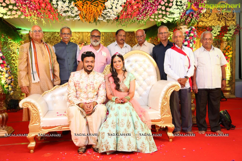 Grand Wedding Reception of Bhupal Raju with Manogna at Butta Convention, Hyderabad