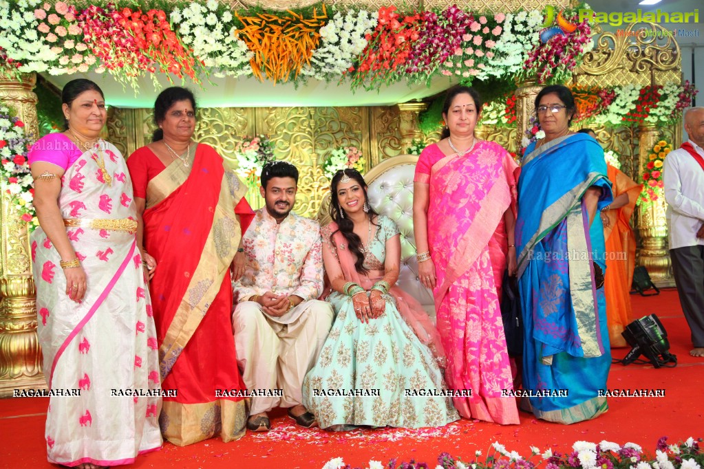 Grand Wedding Reception of Bhupal Raju with Manogna at Butta Convention, Hyderabad