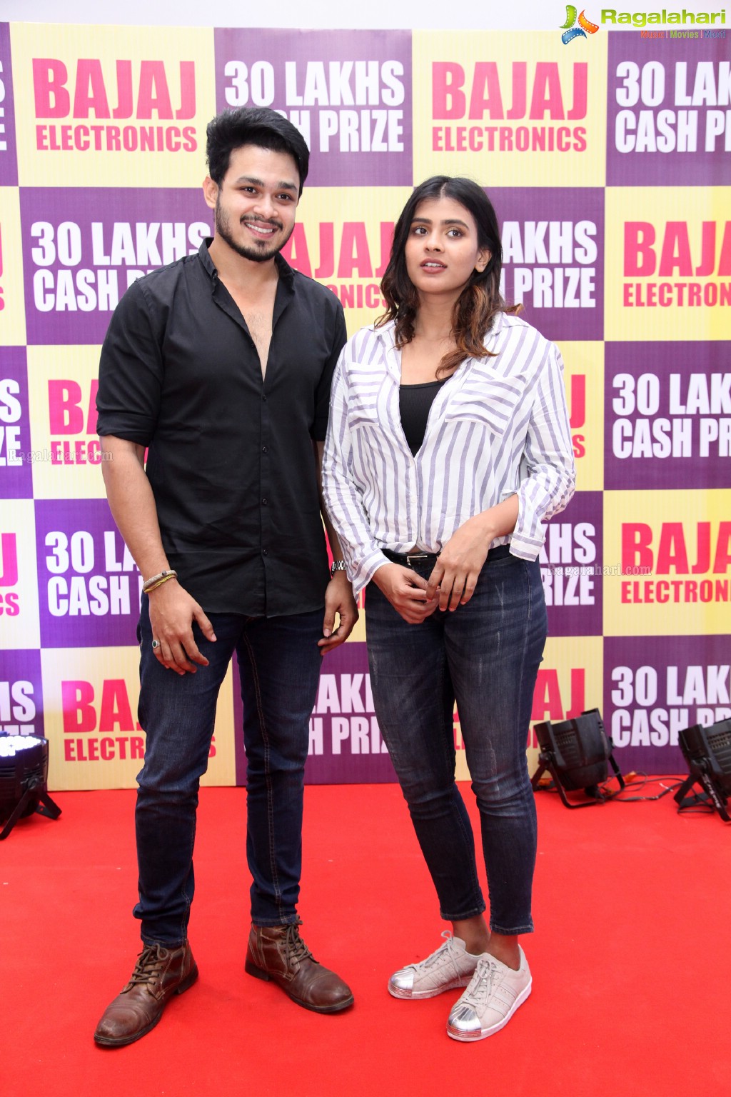 Naga Anvesh and Hebah Patel announces Winner of Bajaj Electronics Bumper Draw at Forum Sujana Mall