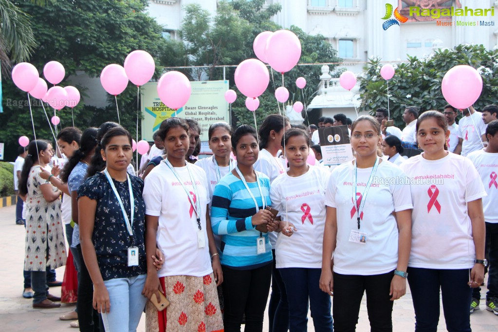 Breast Cancer Day’17 Awareness Walkathon at Aware Gleneagles Global Hospitals, L.B.Nagar