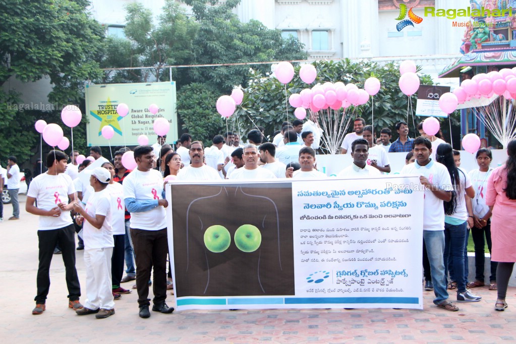 Breast Cancer Day’17 Awareness Walkathon at Aware Gleneagles Global Hospitals, L.B.Nagar